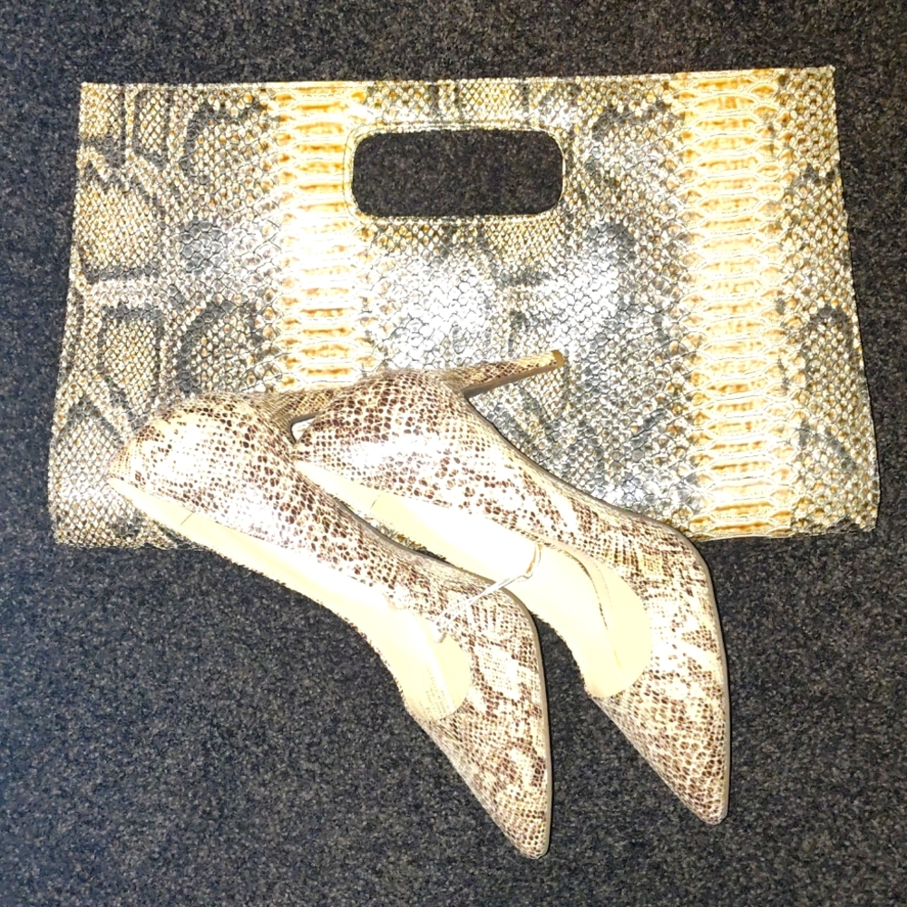 Snakeskin bag and shoes